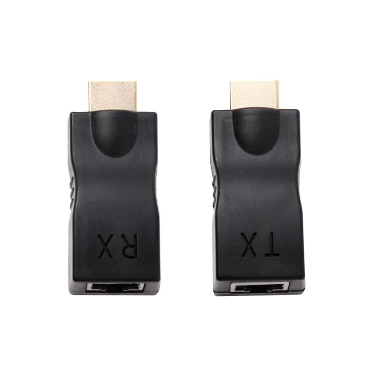 HDMI to RJ45 Extender Adapter (Receiver & Transmitter) by Cat-5e/6 Cable, Support HDCP, Transmission Distance: 30m(Black) - by buy2fix | Online Shopping UK | buy2fix