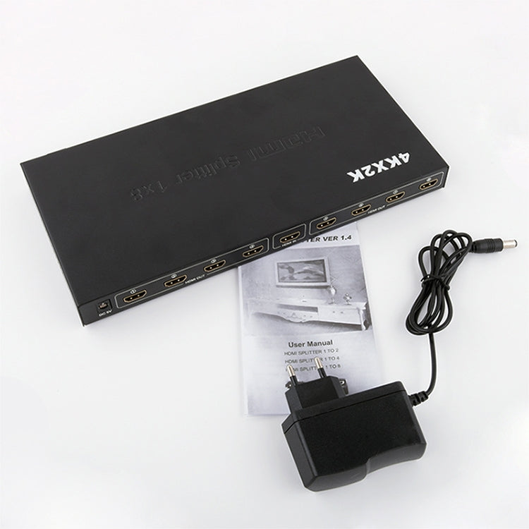 1 x 8 Full HD 1080P HDMI Splitter with Switch, Support 3D & 4K x 2K - Splitter by buy2fix | Online Shopping UK | buy2fix