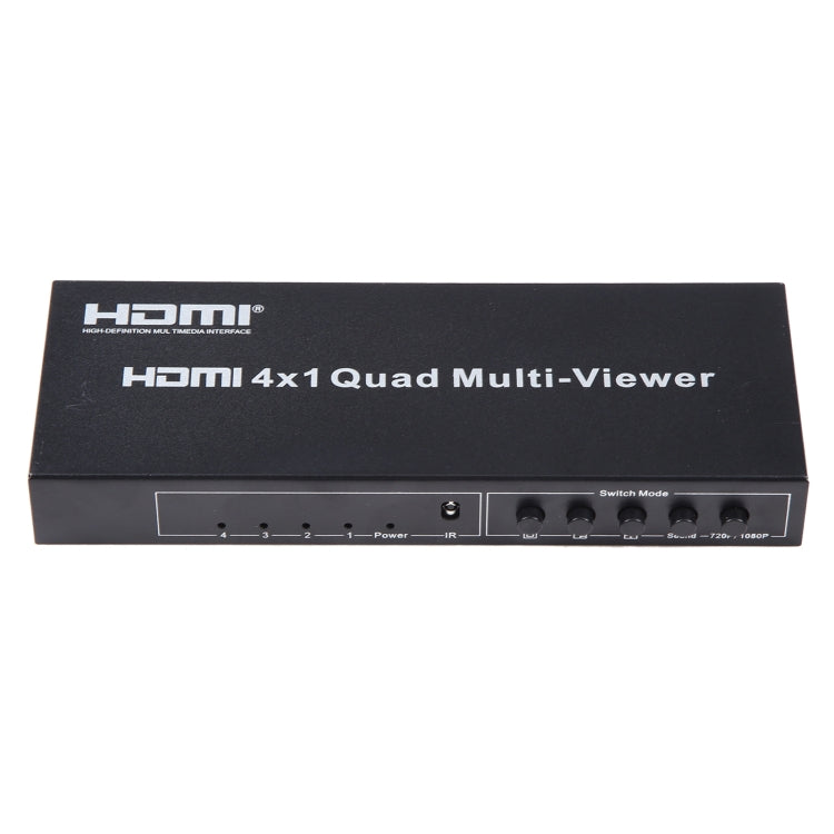4 in 1 Out HDMI Quad Multi-viewer with Seamless Switcher, EU Plug - Switch by buy2fix | Online Shopping UK | buy2fix