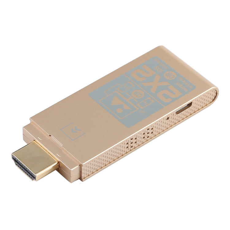 2 Systems x 2 Modes Super Dongle Wire and Wireless HDMI HDTV Mirror Adapter for Android, iOS (Gold) - Wireless Display Dongle by buy2fix | Online Shopping UK | buy2fix