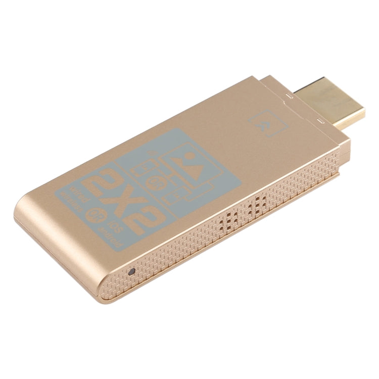 2 Systems x 2 Modes Super Dongle Wire and Wireless HDMI HDTV Mirror Adapter for Android, iOS (Gold) - Wireless Display Dongle by buy2fix | Online Shopping UK | buy2fix