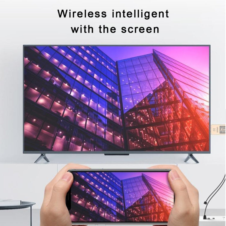 2 Systems x 2 Modes Super Dongle Wire and Wireless HDMI HDTV Mirror Adapter for Android, iOS (Gold) - Wireless Display Dongle by buy2fix | Online Shopping UK | buy2fix