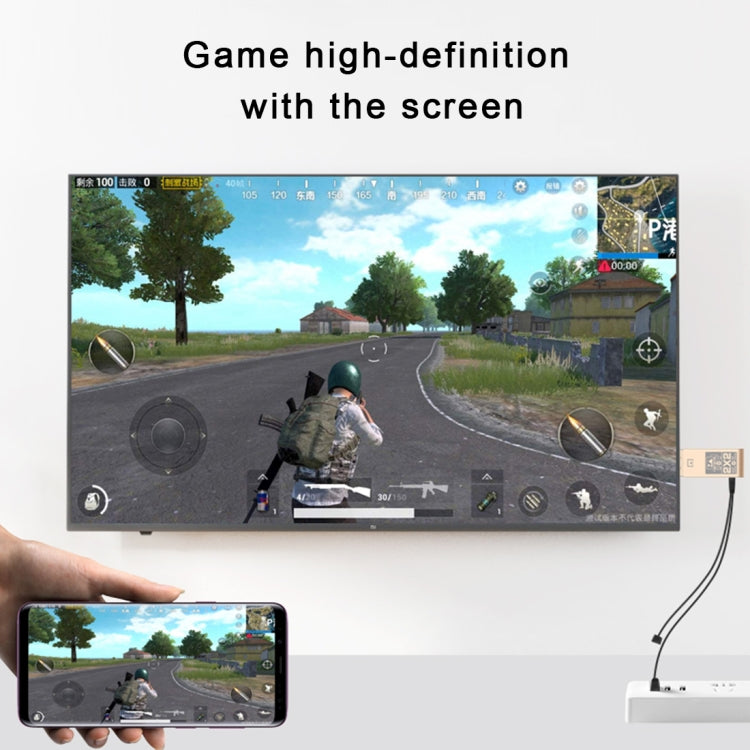 2 Systems x 2 Modes Super Dongle Wire and Wireless HDMI HDTV Mirror Adapter for Android, iOS (Gold) - Wireless Display Dongle by buy2fix | Online Shopping UK | buy2fix