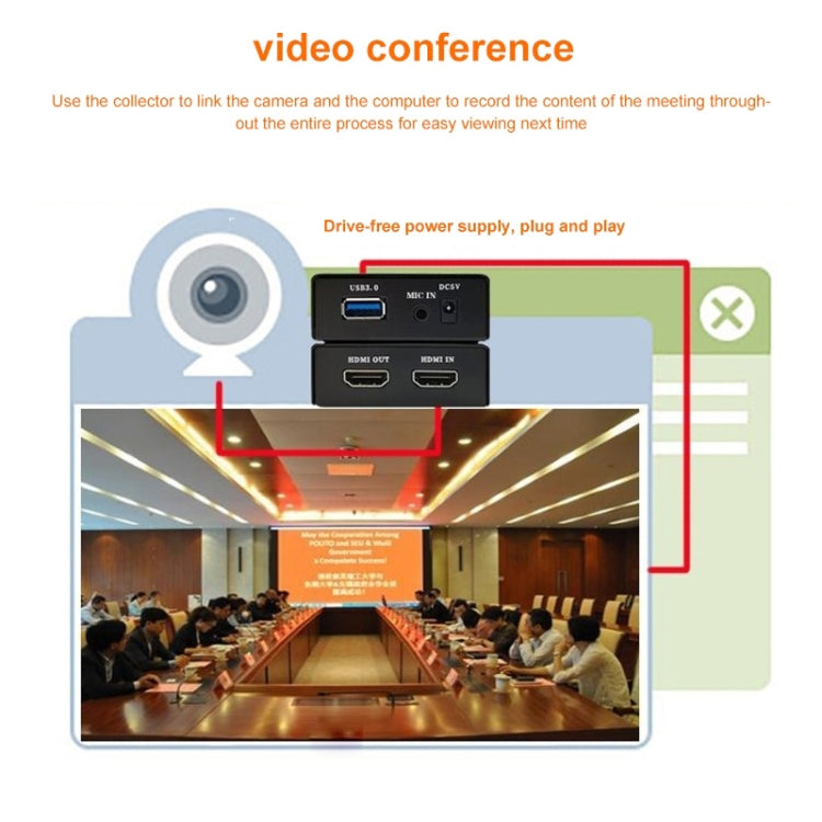 EC290 HDMI USB3.0 HD Video Capture Recorder Box Live Broadcast Card - Video Capture Solutions by buy2fix | Online Shopping UK | buy2fix