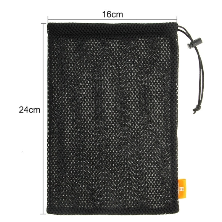 HAWEEL Nylon Mesh Drawstring Pouch Bag with Stay Cord for up to 7.9 inch Screen iPad and Tablet, Size: 24cm x 16cm(Black) - iPad Mini 4 & 3 & 2 & 1 Cases by HAWEEL | Online Shopping UK | buy2fix