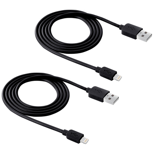2 PCS HAWEEL 1m High Speed 8 pin to USB Sync and Charging Cable Kit for iPhone, iPad(Black) by buy2fix