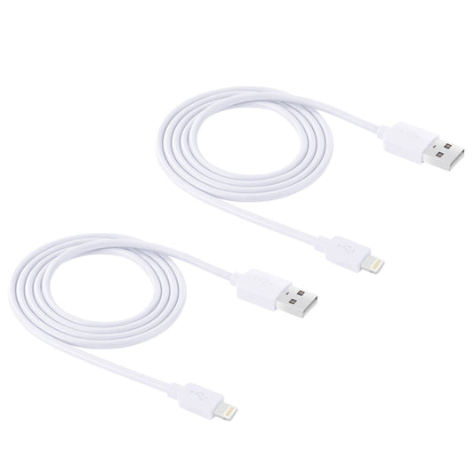 2 PCS HAWEEL 1m High Speed 8 pin to USB Sync and Charging Cable Kit for iPhone, iPad(White) by buy2fix