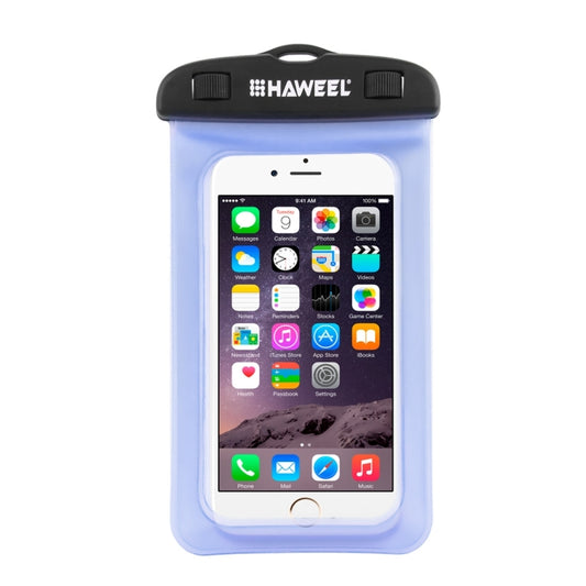 HAWEEL Transparent Universal Waterproof Bag with Lanyard for iPhone, Galaxy, Huawei, Xiaomi, LG, HTC and Other Smart Phones(Blue) by HAWEEL