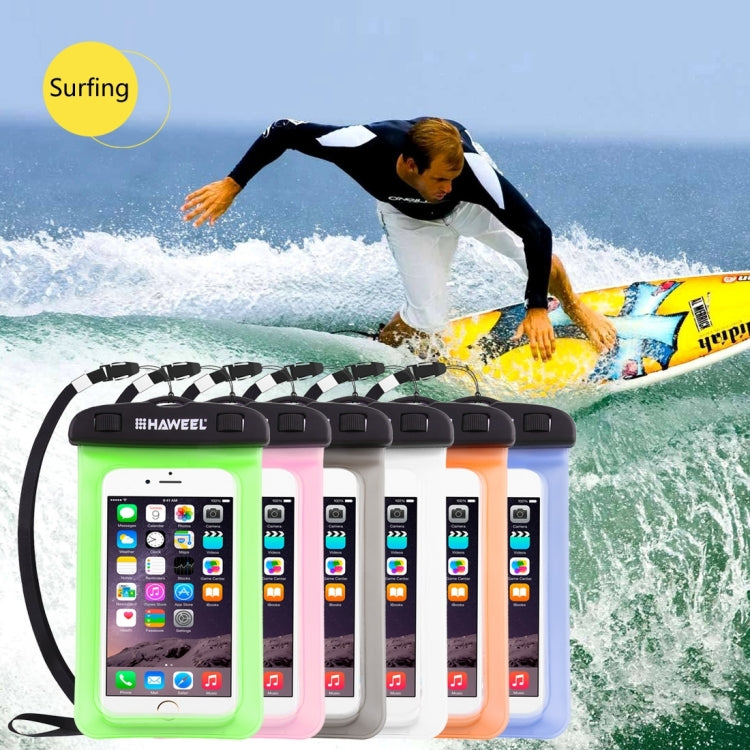 HAWEEL Transparent Universal Waterproof Bag with Lanyard for iPhone, Galaxy, Huawei, Xiaomi, LG, HTC and Other Smart Phones(Transparent) by HAWEEL