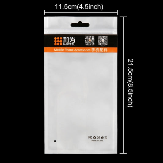 10 PCS HAWEEL 21cm x 11.5cm Hang Hole Clear Front White Pearl Jewelry Zip Lock Packaging Bag by HAWEEL