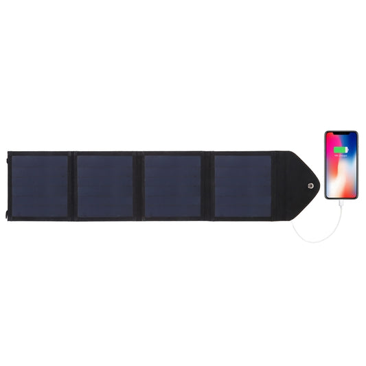 HAWEEL 14W Ultrathin Foldable Solar Panel Charger with 5V / 2.2A USB Port, Support QC3.0 and AFC(Black) by HAWEEL