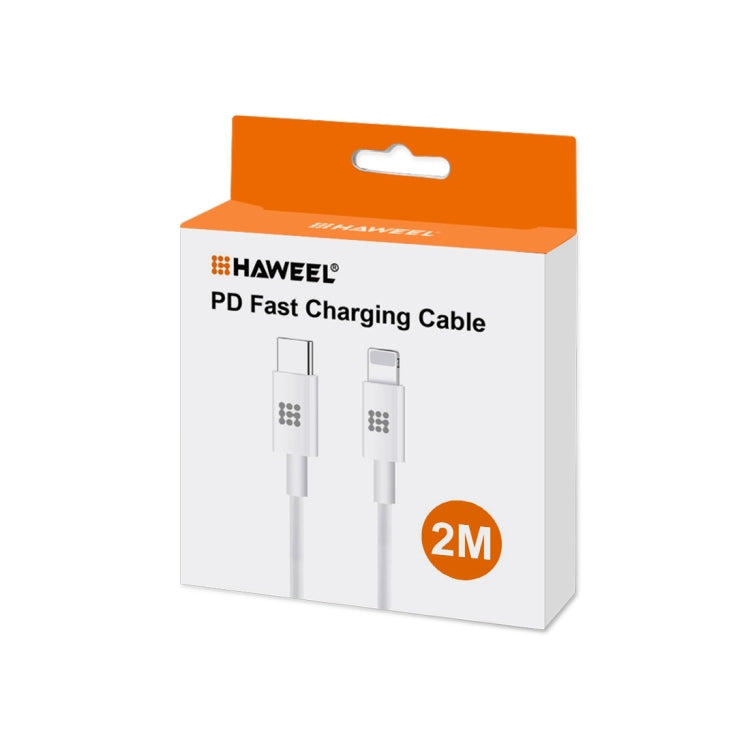 HAWEEL 25W 3A USB-C / Type-C to 8 Pin PD Fast Charging Cable for iPhone, iPad, Cable Length: 2m by buy2fix