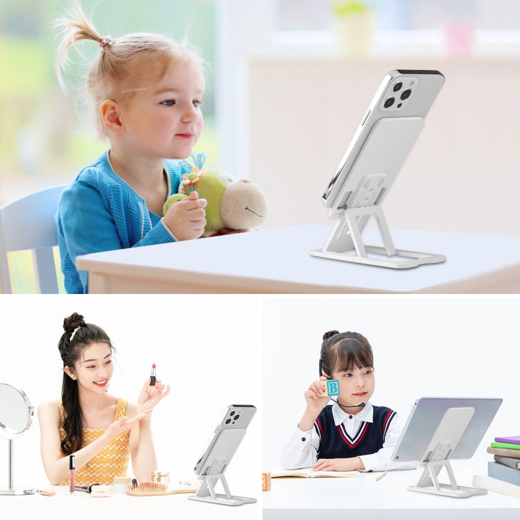 HAWEEL Adjustable Lifting Folding Portable Live Broadcast Desktop Plastic Holder(White) by HAWEEL