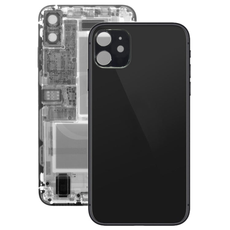 Glass Battery Back Cover for iPhone 11(Black) - Back Cover by buy2fix | Online Shopping UK | buy2fix
