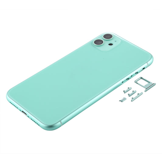 Back Housing Cover with SIM Card Tray & Side keys & Camera Lens for iPhone 11(Green) by buy2fix