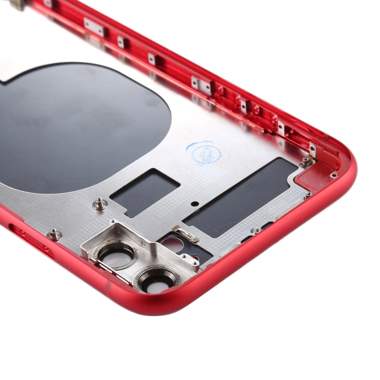 Back Housing Cover with SIM Card Tray & Side keys & Camera Lens for iPhone 11(Red) - Back Cover by buy2fix | Online Shopping UK | buy2fix