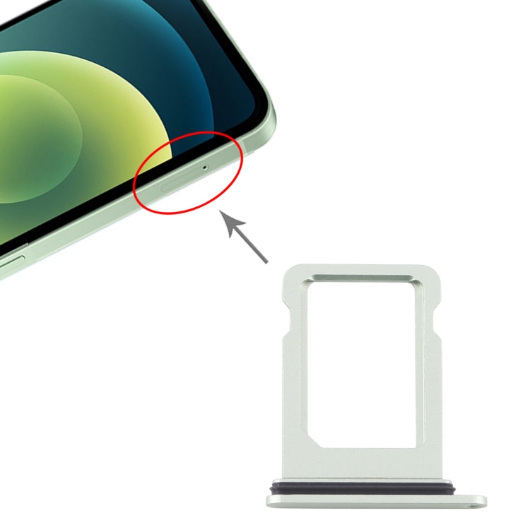 SIM Card Tray for iPhone 12(Green) - Metal Parts by buy2fix | Online Shopping UK | buy2fix