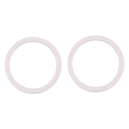 2 PCS Rear Camera Glass Lens Metal Protector Hoop Ring for iPhone 12(White) by buy2fix