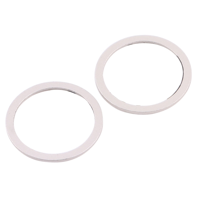 2 PCS Rear Camera Glass Lens Metal Protector Hoop Ring for iPhone 12(White) by buy2fix