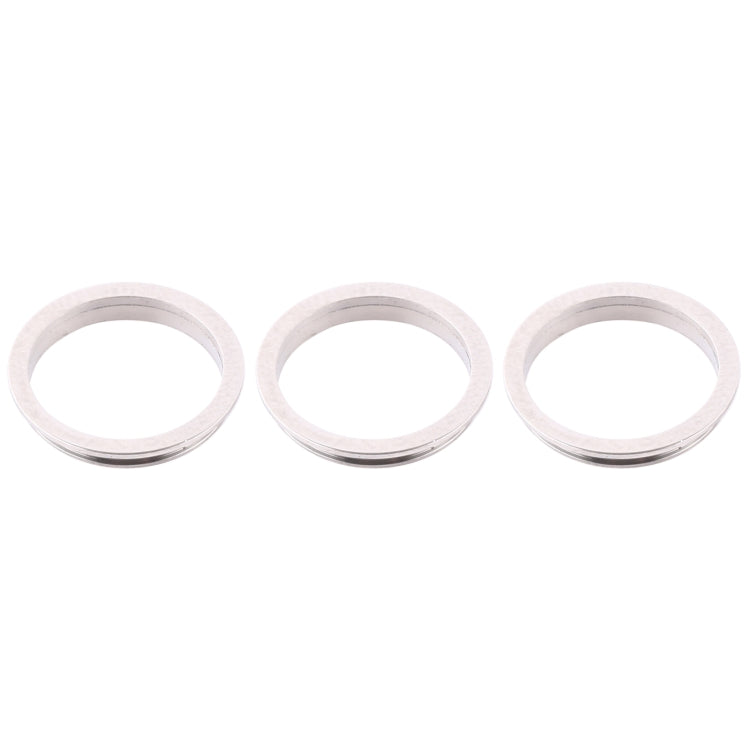 3 PCS Rear Camera Glass Lens Metal Protector Hoop Ring for iPhone 12 Pro(Silver) - Camera Series by buy2fix | Online Shopping UK | buy2fix