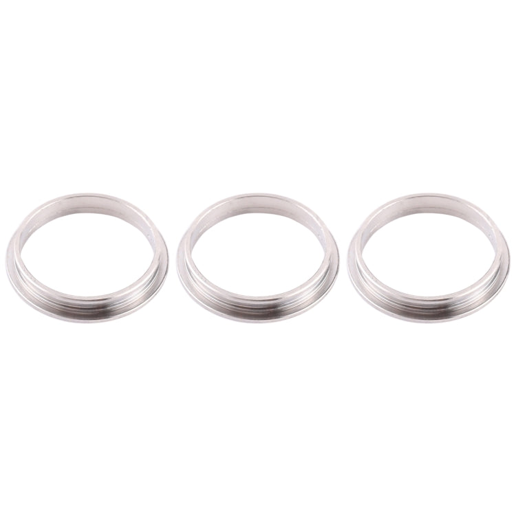 3 PCS Rear Camera Glass Lens Metal Protector Hoop Ring for iPhone 12 Pro(Silver) - Camera Series by buy2fix | Online Shopping UK | buy2fix