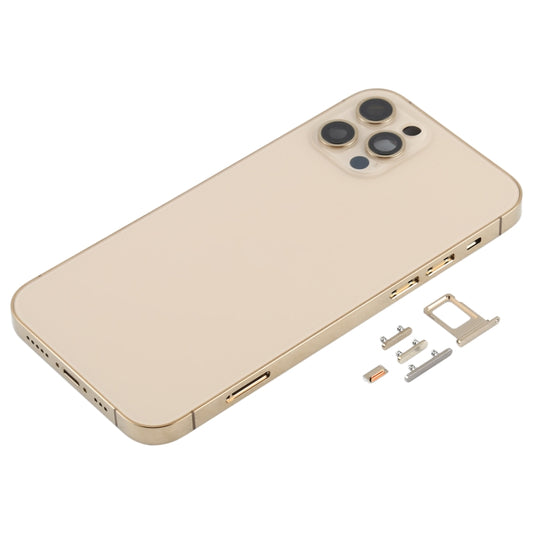 Back Housing Cover with SIM Card Tray & Side Keys & Camera Lens for iPhone 12 Pro(Gold) by buy2fix