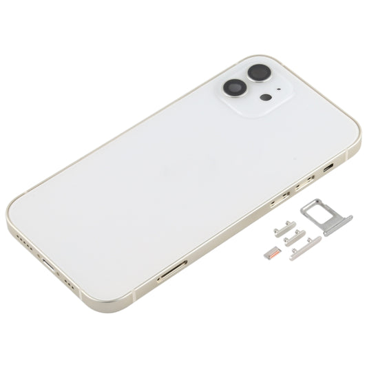 Back Housing Cover with SIM Card Tray & Side Keys & Camera Lens for iPhone 12(White) - Back Cover by buy2fix | Online Shopping UK | buy2fix