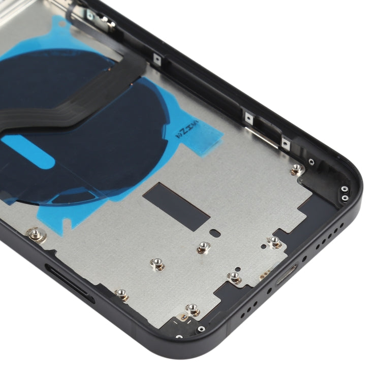 Battery Back Cover (with Side Keys & Card Tray & Power + Volume Flex Cable & Wireless Charging Module) for iPhone 12(Black) - Back Cover by buy2fix | Online Shopping UK | buy2fix