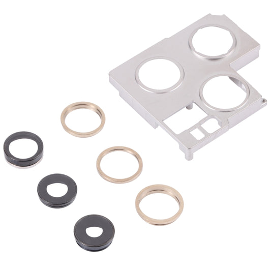 Camera Lens Cover With Retaining Bracket for iPhone 13 Pro(Gold) by buy2fix