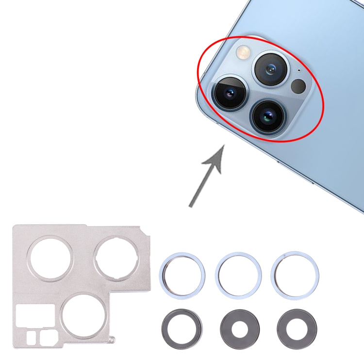 Camera Lens Cover With Retaining Bracket for iPhone 13 Pro Max (Sierra Blue) by buy2fix