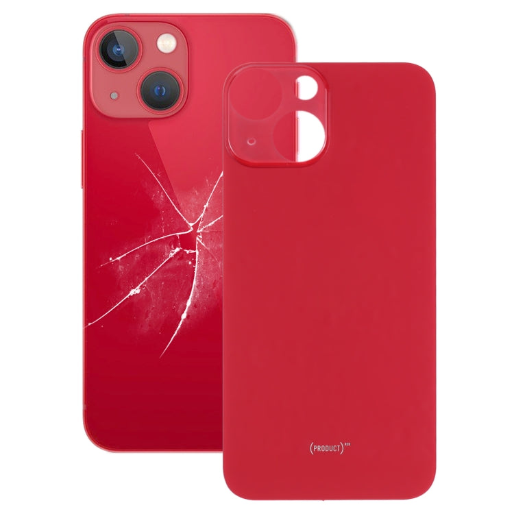 Easy Replacement Big Camera Hole Glass Back Battery Cover for iPhone 13 mini(Red) - Back Cover by buy2fix | Online Shopping UK | buy2fix
