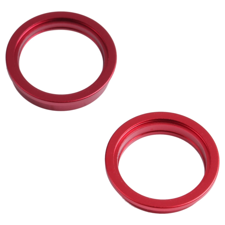 2 PCS Rear Camera Glass Lens Metal Outside Protector Hoop Ring for iPhone 13 mini(Red) - Camera Series by buy2fix | Online Shopping UK | buy2fix