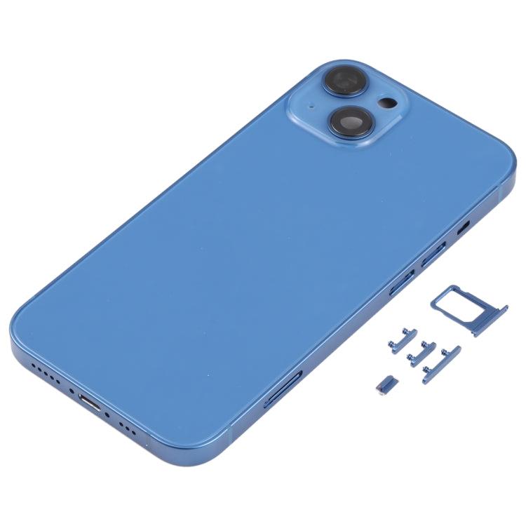 Back Housing Cover with SIM Card Tray & Side Keys & Camera Lens for iPhone 13(Blue) - Back Cover by buy2fix | Online Shopping UK | buy2fix