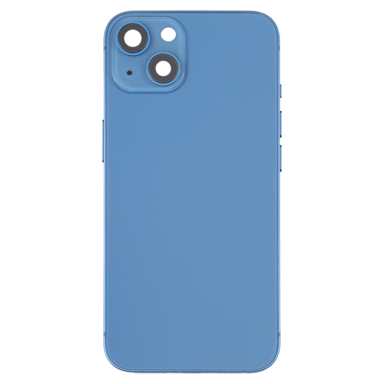 For iPhone 13 Battery Back Cover with Side Keys & Card Tray & Power + Volume Flex Cable & Wireless Charging Module(Blue) - Back Cover by buy2fix | Online Shopping UK | buy2fix