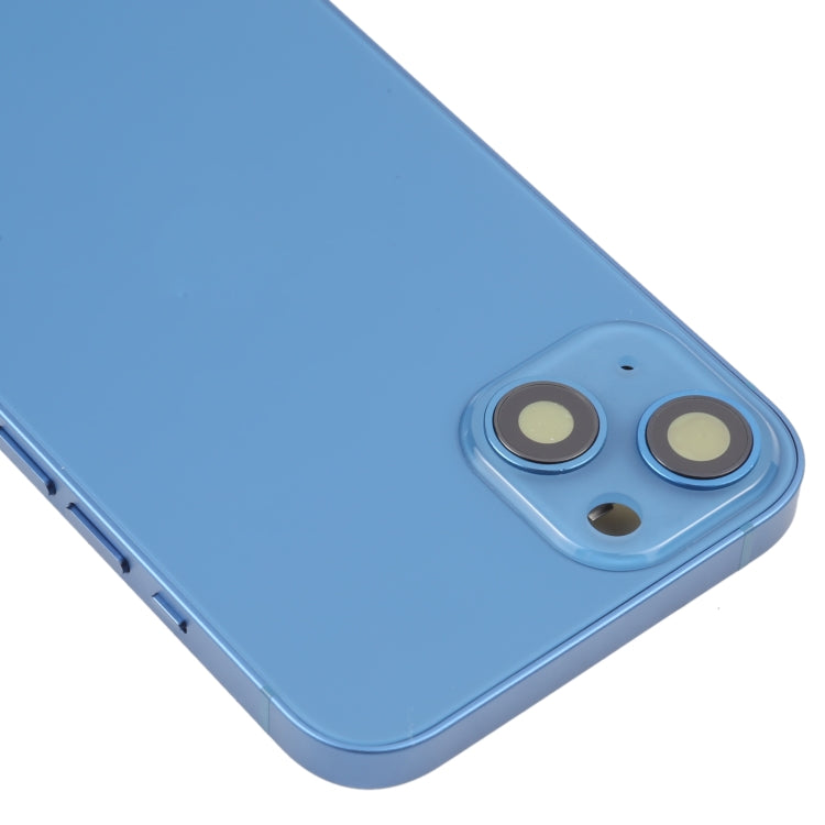 For iPhone 13 Battery Back Cover with Side Keys & Card Tray & Power + Volume Flex Cable & Wireless Charging Module(Blue) - Back Cover by buy2fix | Online Shopping UK | buy2fix