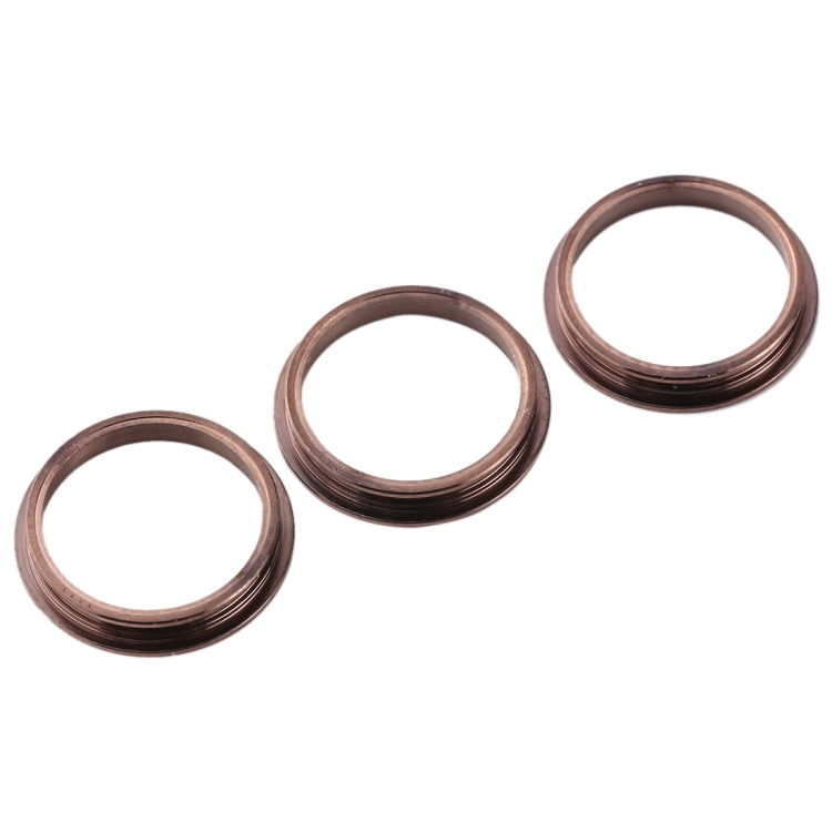 3 PCS Rear Camera Glass Lens Metal Protector Hoop Ring for iPhone 11 Pro & 11 Pro Max(Gold) - Camera Series by buy2fix | Online Shopping UK | buy2fix