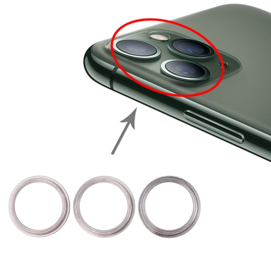 3 PCS Rear Camera Glass Lens Metal Protector Hoop Ring for iPhone 11 Pro & 11 Pro Max(Silver) - Camera Series by buy2fix | Online Shopping UK | buy2fix