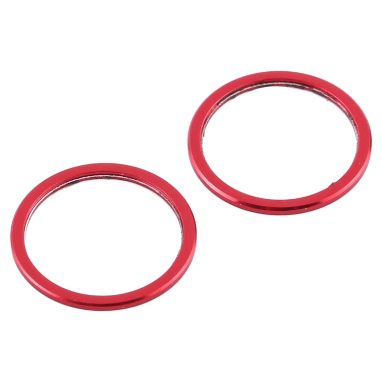 2 PCS Rear Camera Glass Lens Metal Protector Hoop Ring for iPhone 12 Mini(Red) by buy2fix