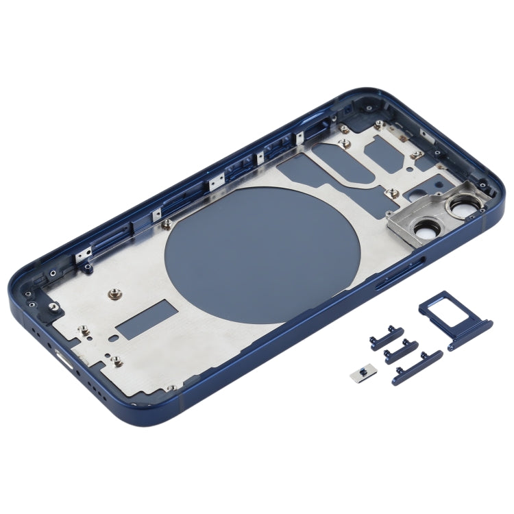 Back Housing Cover with SIM Card Tray & Side Keys & Camera Lens for iPhone 12 mini(Blue) - Back Cover by buy2fix | Online Shopping UK | buy2fix