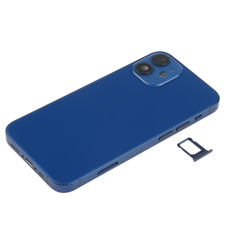 Battery Back Cover (with Side Keys & Card Tray & Power + Volume Flex Cable & Wireless Charging Module) for iPhone 12 Mini(Blue) - Back Cover by buy2fix | Online Shopping UK | buy2fix