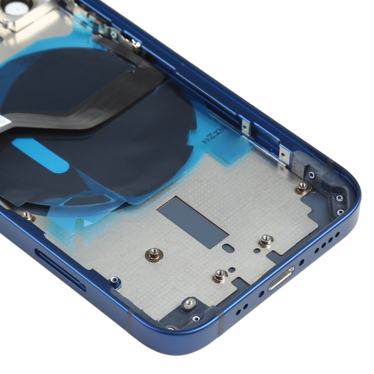 Battery Back Cover (with Side Keys & Card Tray & Power + Volume Flex Cable & Wireless Charging Module) for iPhone 12 Mini(Blue) - Back Cover by buy2fix | Online Shopping UK | buy2fix