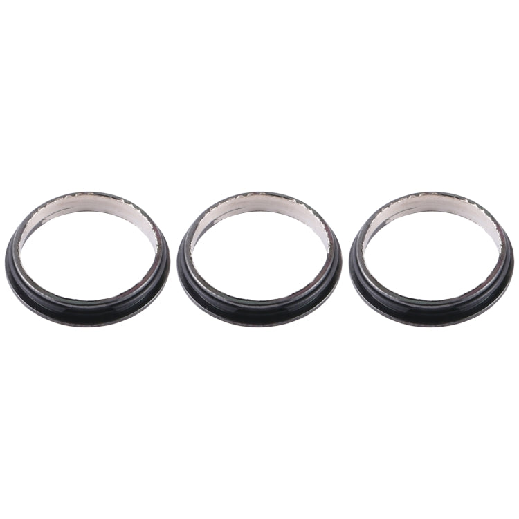 3 PCS Rear Camera Glass Lens Metal Protector Hoop Ring for iPhone 12 Pro Max(Graphite) by buy2fix