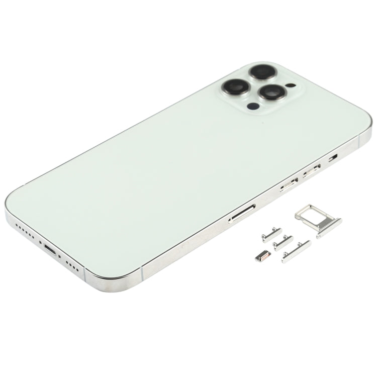 Back Housing Cover with SIM Card Tray & Side keys & Camera Lens for iPhone 12 Pro Max(White) - Back Cover by buy2fix | Online Shopping UK | buy2fix