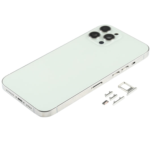 Back Housing Cover with SIM Card Tray & Side keys & Camera Lens for iPhone 12 Pro Max(White) by buy2fix