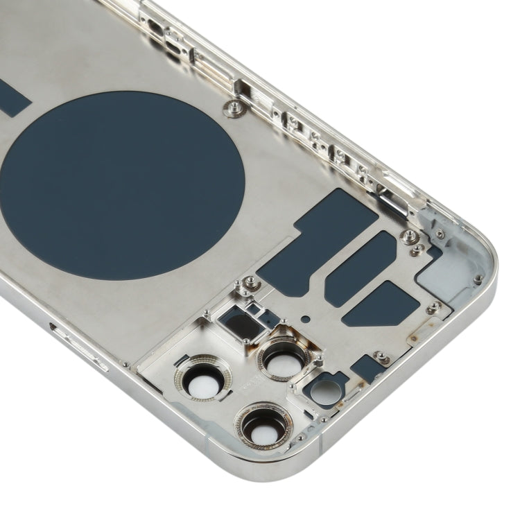 Back Housing Cover with SIM Card Tray & Side keys & Camera Lens for iPhone 12 Pro Max(White) - Back Cover by buy2fix | Online Shopping UK | buy2fix