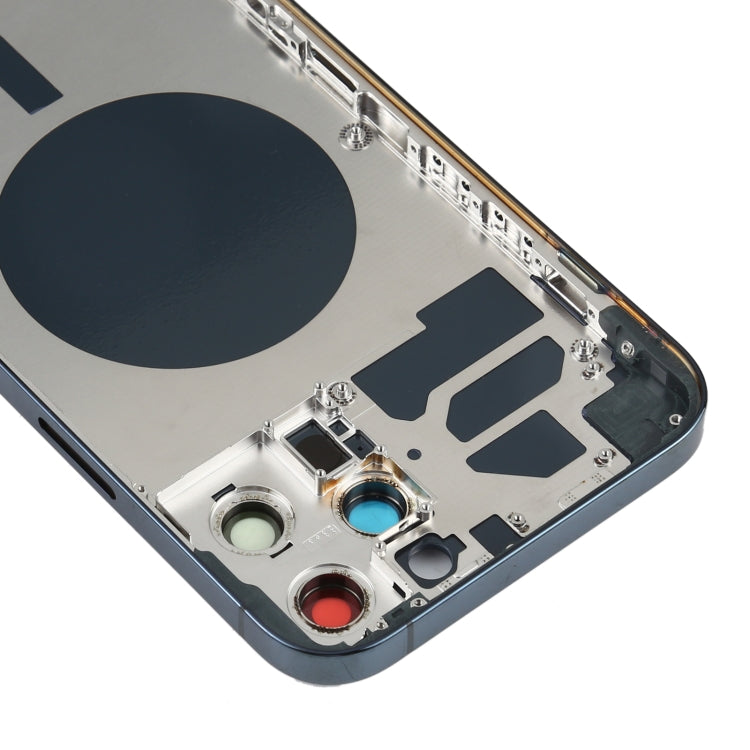 Back Housing Cover with SIM Card Tray & Side keys & Camera Lens for iPhone 12 Pro Max(Blue) - Back Cover by buy2fix | Online Shopping UK | buy2fix