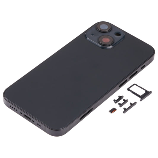 Back Housing Cover with SIM Card Tray & Side Keys & Camera Lens for iPhone 13 Mini(Black) by buy2fix