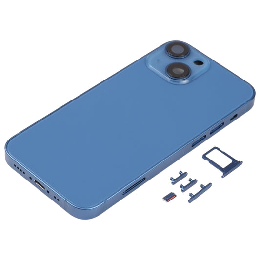 Back Housing Cover with SIM Card Tray & Side Keys & Camera Lens for iPhone 13 Mini(Blue) by buy2fix