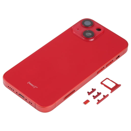 Back Housing Cover with SIM Card Tray & Side Keys & Camera Lens for iPhone 13 Mini(Red) by buy2fix