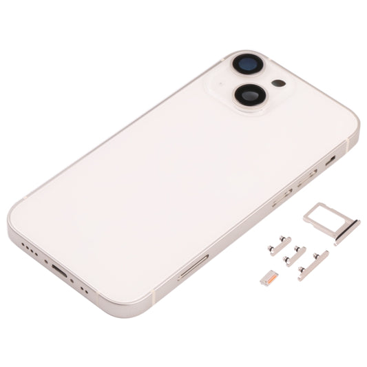 Back Housing Cover with SIM Card Tray & Side Keys & Camera Lens for iPhone 13 Mini(White) by buy2fix